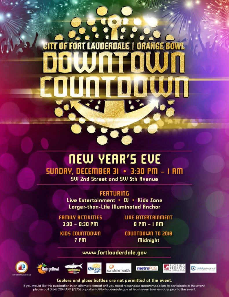 Downtown Fort Lauderdale Countdown New Year's Eve Cianci Construction