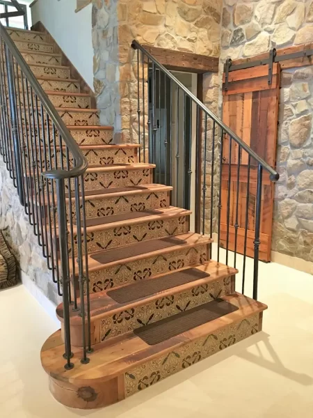 Antique Reclaimed Wood Stair Detail