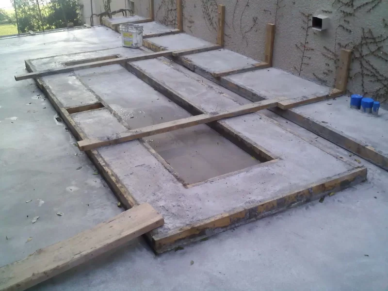 poured concreted elevated slab