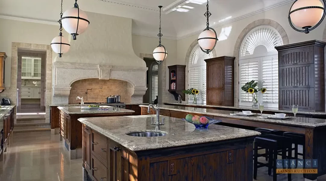 Kitchen Island with Cooking hearth