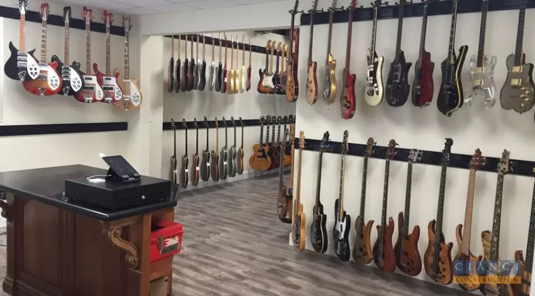 Guitar showroom and display